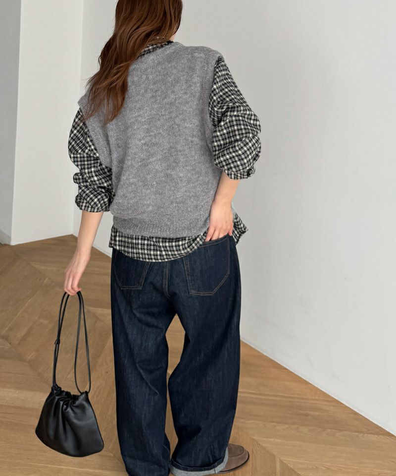 タイムセール50%OFF】El marアルパカ混Vニットベスト | CANAL JEAN