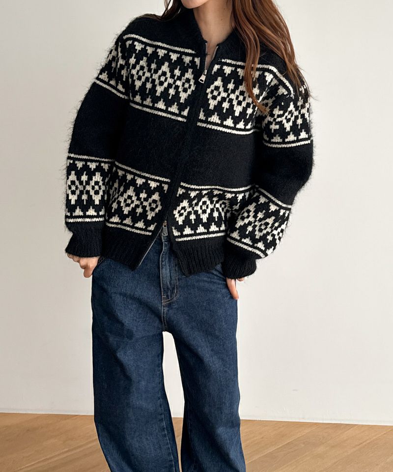 El marノルディックジップカーディガン | CANAL JEAN（キャナルジーン