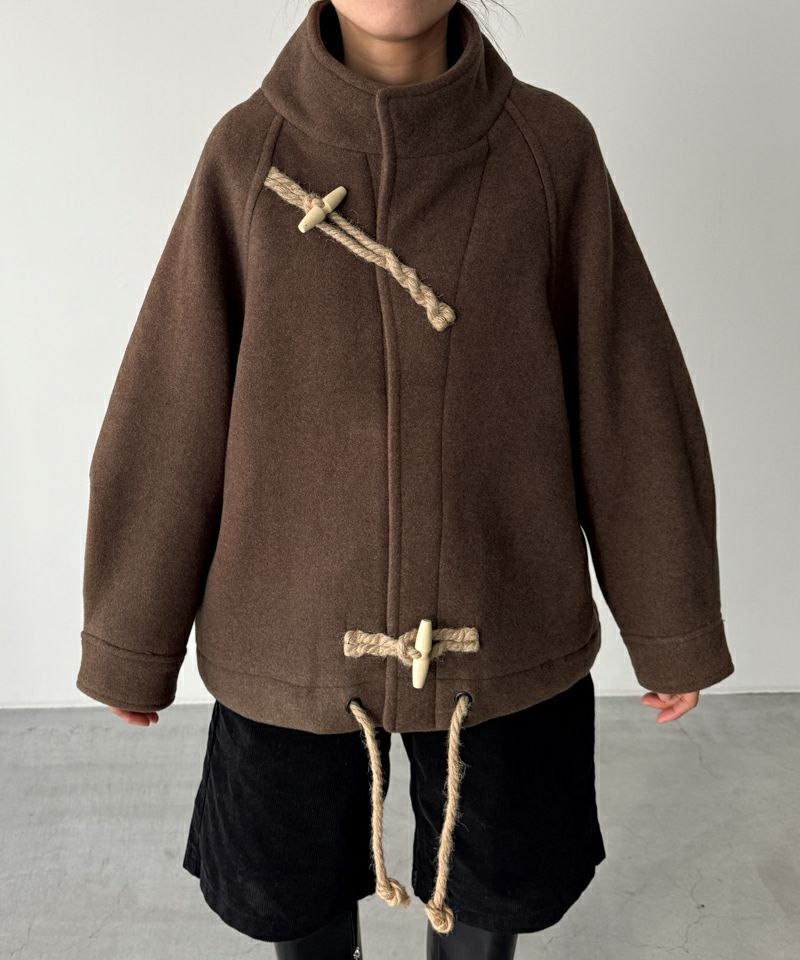 タイムセール35%OFF】El marウールスタンドカラーダッフルジャケット