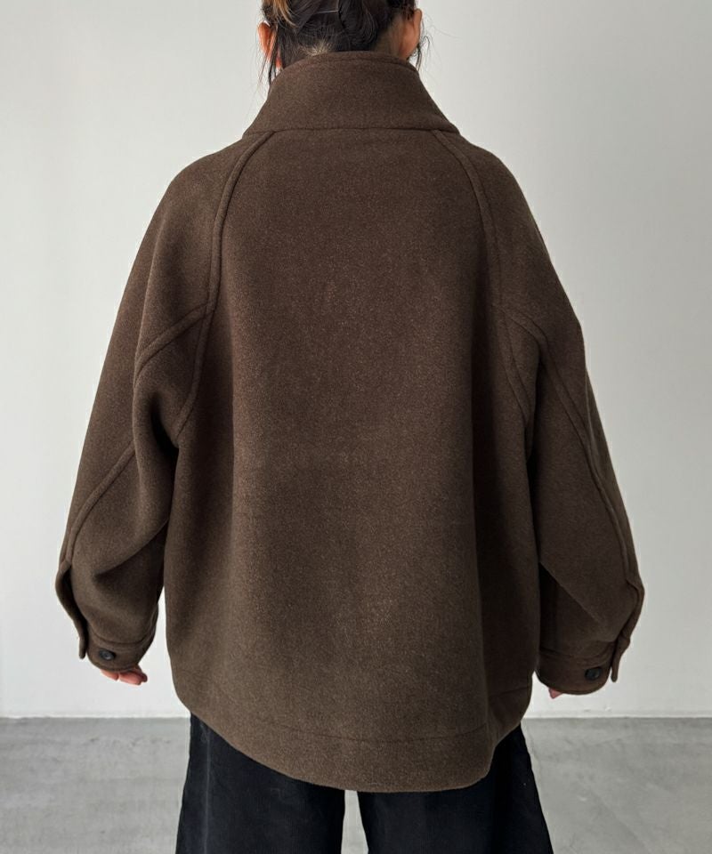 タイムセール35%OFF】El marウールスタンドカラーダッフルジャケット