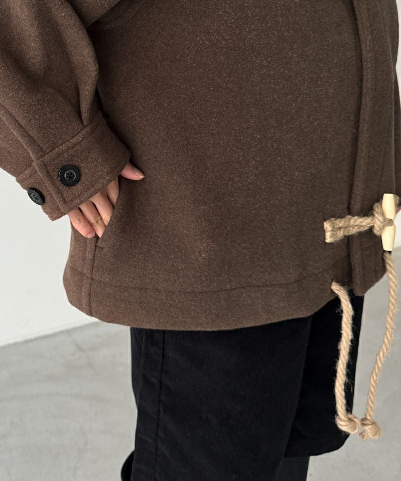 タイムセール35%OFF】El marウールスタンドカラーダッフルジャケット