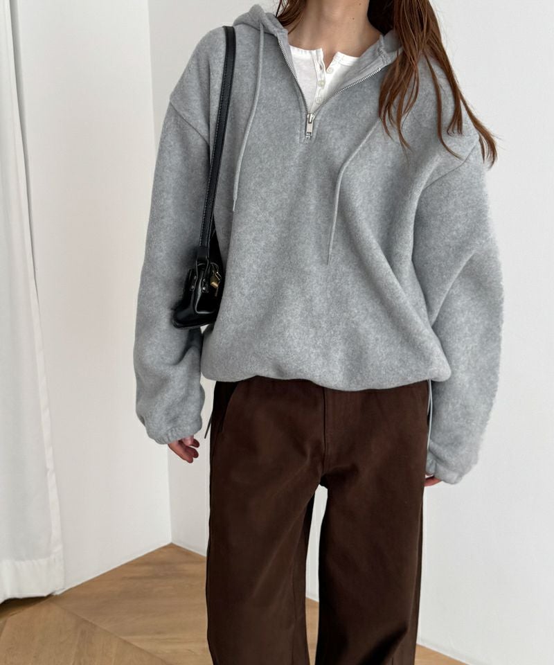 タイムセール30%OFF】El marフリースハーフジップパーカー | CANAL