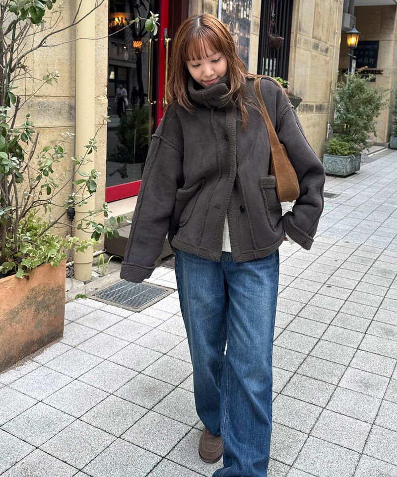 タイムセール35%OFF】El marフェイクムートンジャケット | CANAL JEAN