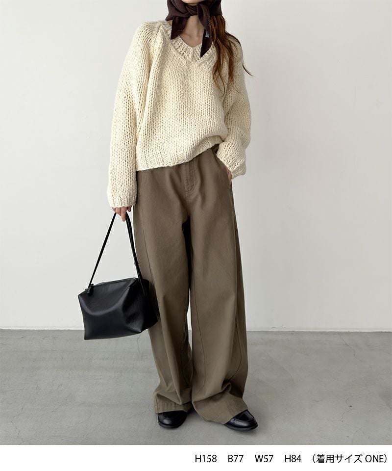 タイムセール25%OFF】El marウール混ローゲージVニット | CANAL JEAN