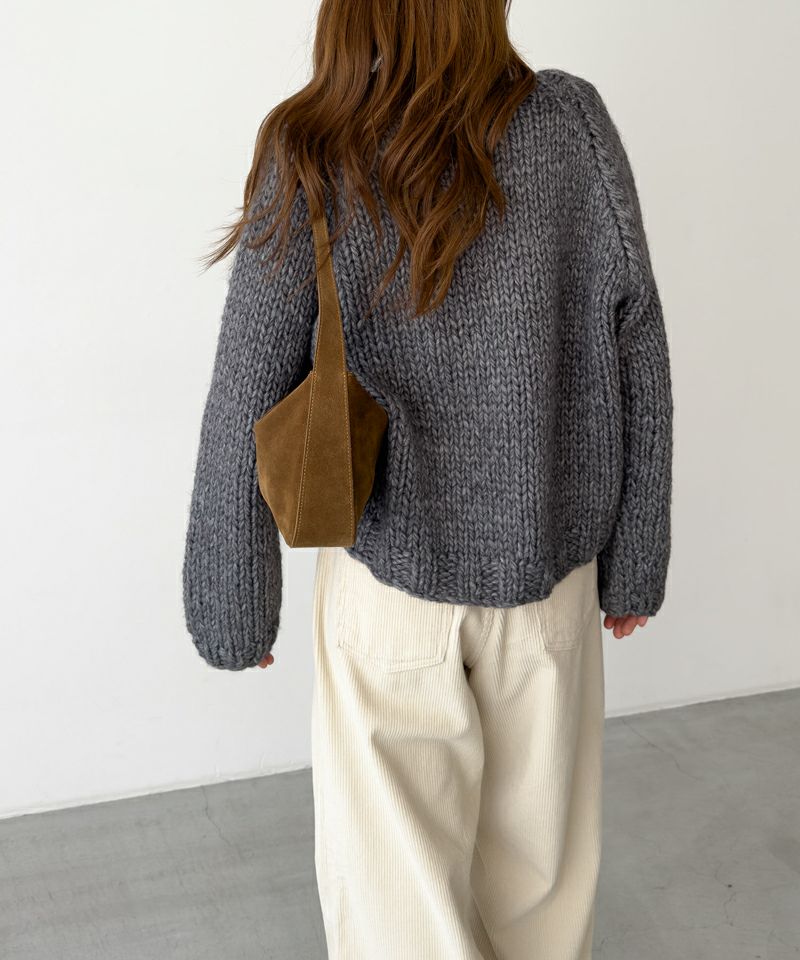 タイムセール25%OFF】El marウール混ローゲージVニット | CANAL JEAN