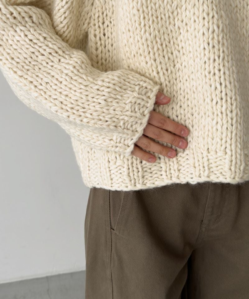 タイムセール25%OFF】El marウール混ローゲージVニット | CANAL JEAN