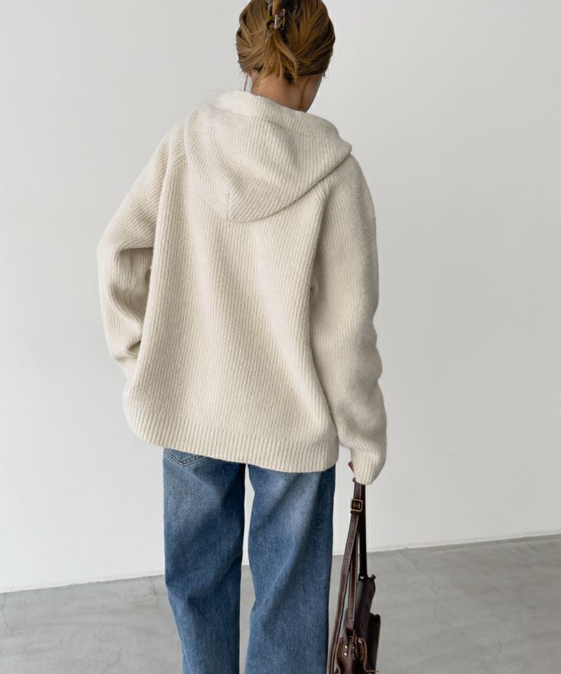 El marあぜ編みウールハーフZIPパーカー | CANAL JEAN（キャナルジーン