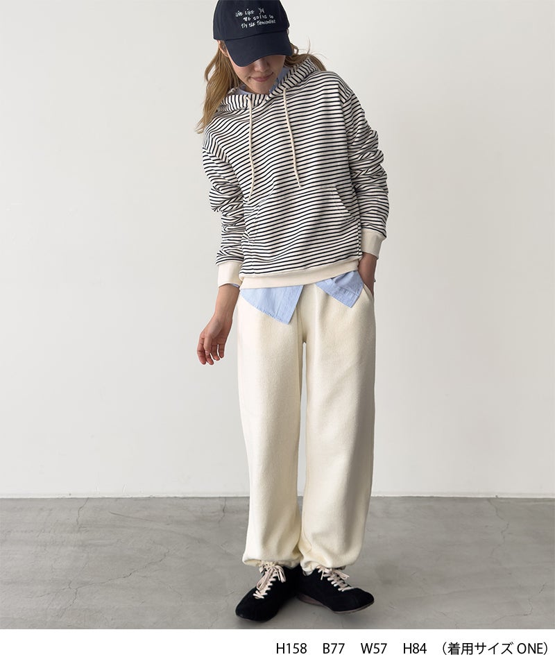 SLEEKボーダーパーカープルオーバー 裏毛 | CANAL JEAN（キャナル