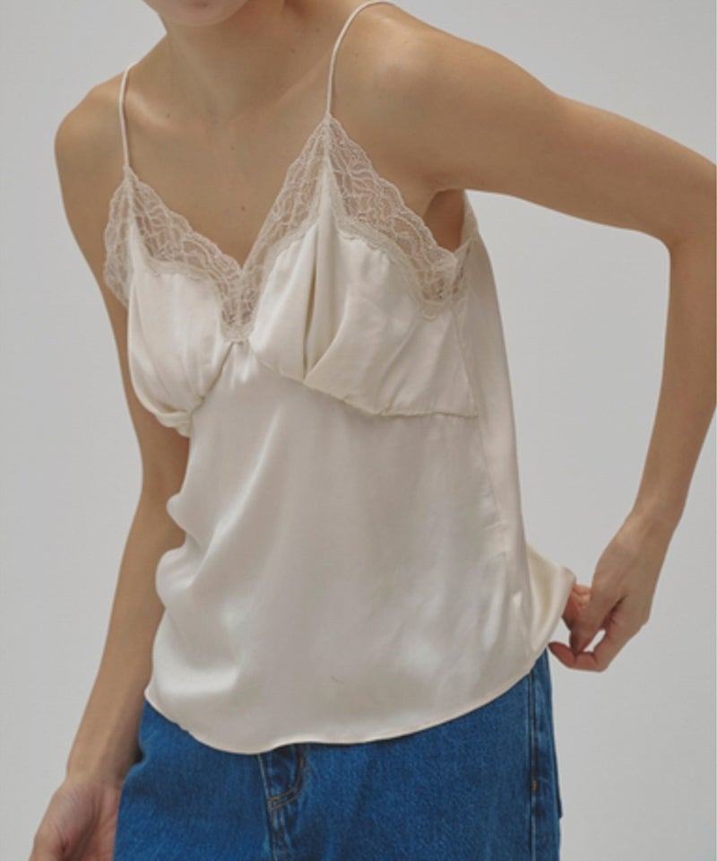 TODAYFULSatin Lace Camisole サテンレースキャミソール/12610431