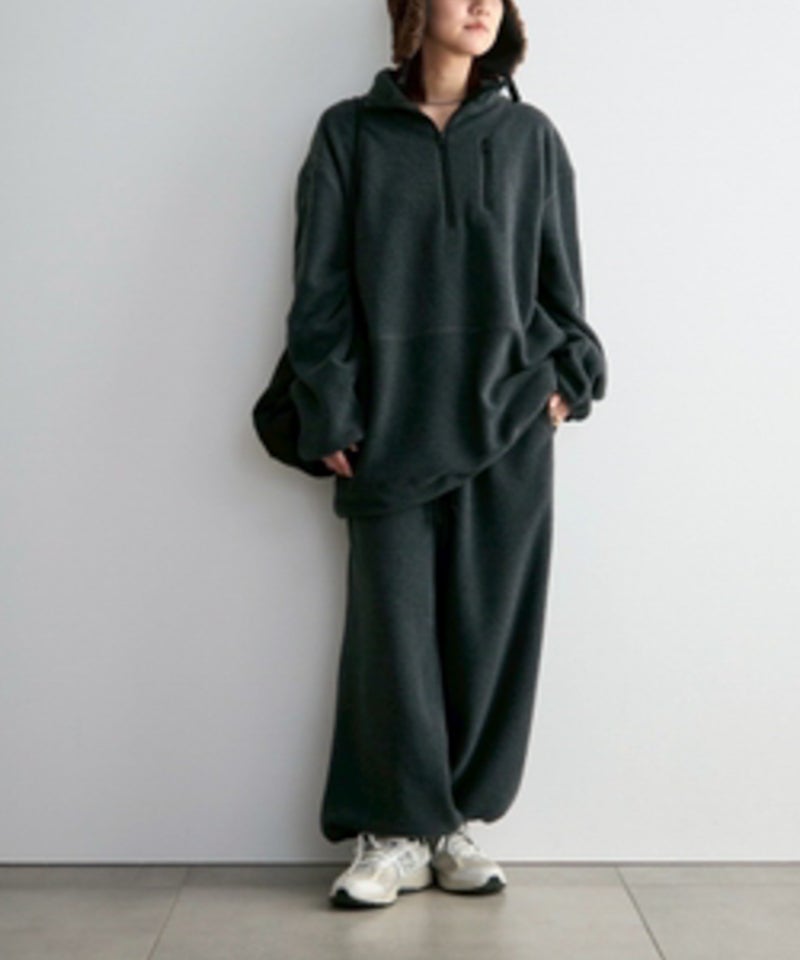 JUN&ROPE ブラック フリース ワンピース anukeFleece 2way Onepiece フリース2Wayワンピース/62620307 | CANAL