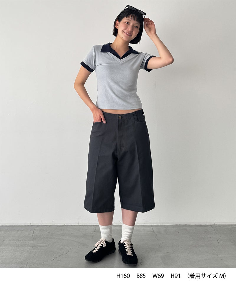 TELOPLAN カットアウトデザイン ハーフパンツ choice_cnlツイルワークハーフパンツ | CANAL JEAN（キャナルジーン