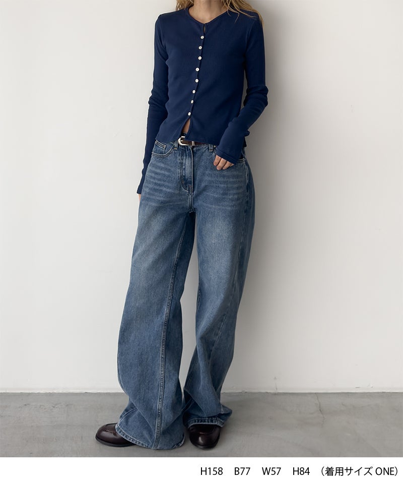 【新品】CANALJEAN El mar ワイドリブボタンカーディガン ネイビー CANALJEAN El mar ワイドリブボタンカーディガン ネイビー - メルカリ