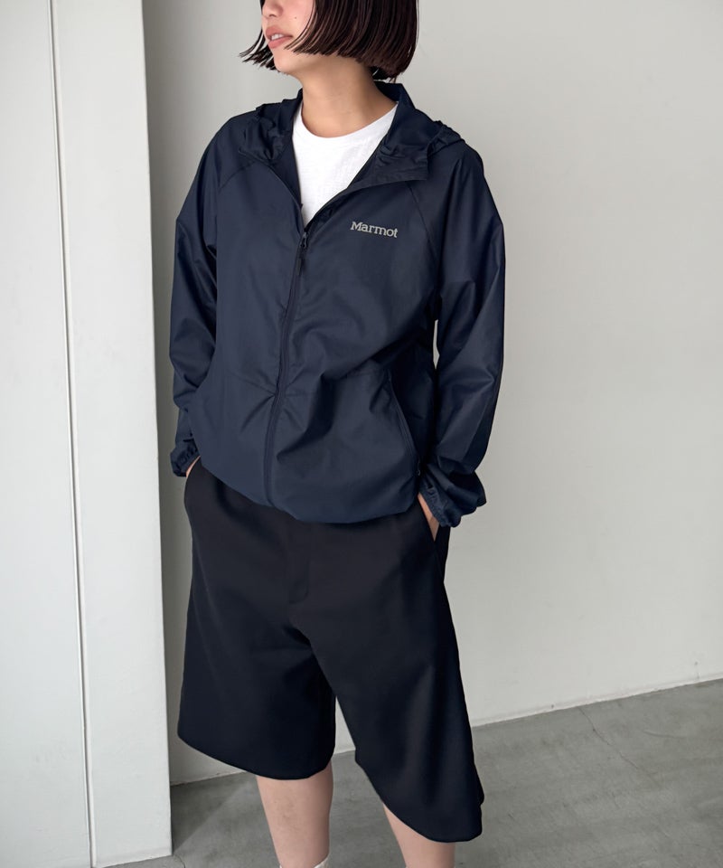 【新品タグ付き】キャナルジーン　エルマール　配色ナイロンブルゾン　黒　ベージュ El mar ノーカラーブルゾン（ノーカラージャケット）｜CANAL JEAN