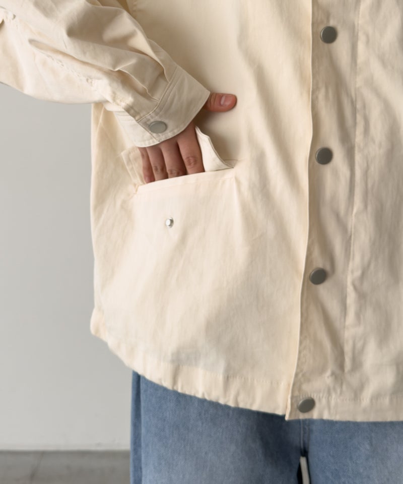タイムセール25%OFF】El marコットンナイロンスタンドカラーブルゾン
