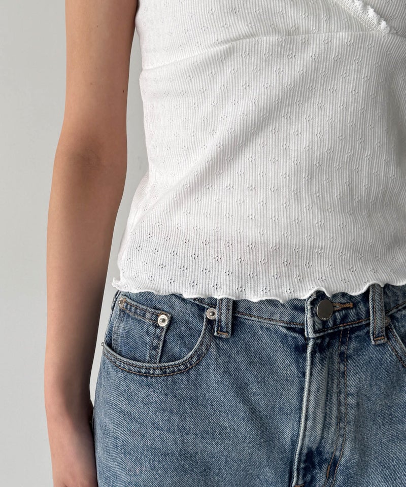 SLEEKレーストリムカシュクールタンクトップ | CANAL JEAN（キャナル